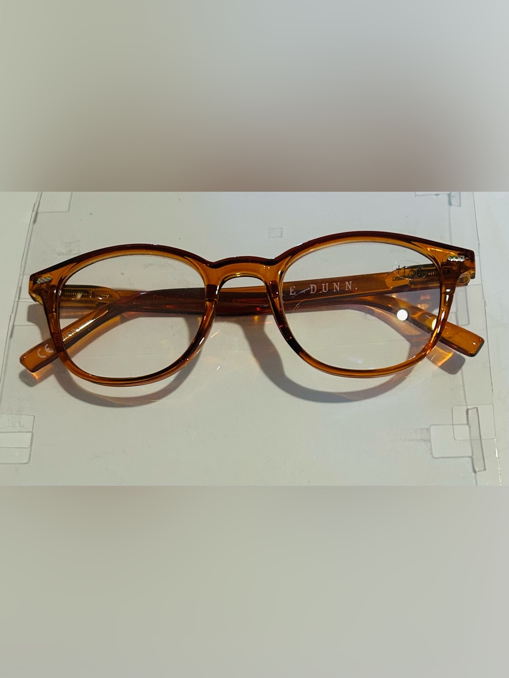 New Rae Dunn Readers 1.5 Magnification Orange Brown Frames Men's